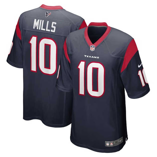 mens nike davis mills navy houston texans game jersey